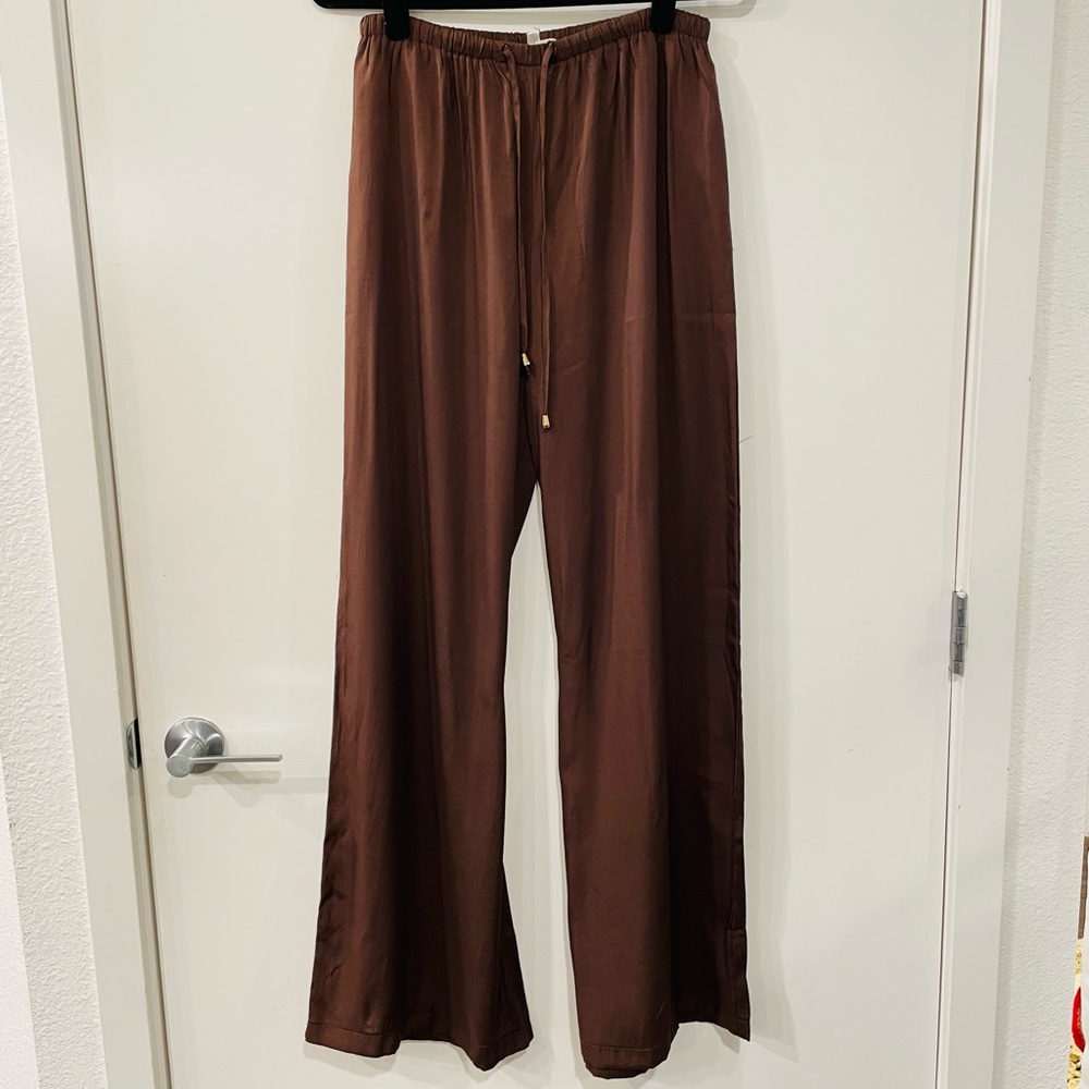 FussytheLabel Chocolate Brown Wide Legged Pants Women’s Medium